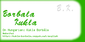 borbala kukla business card